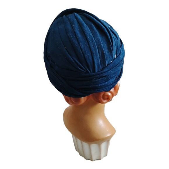 WWII Era Navy Jersey Turban Hat, Young Girl or Teen Size, As Is - Picture 4 of 6